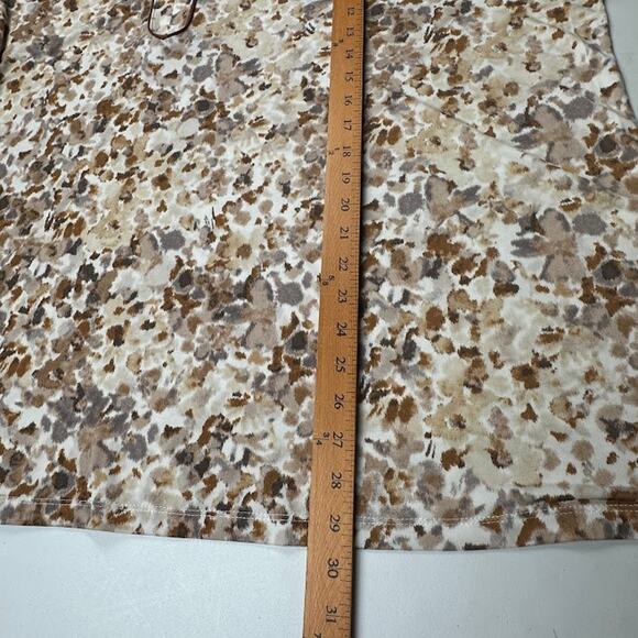 Susan Graver Top Womens 4X Brown Stretch Comfort V Neck Liquid Knit Office Tunic - Picture 8 of 10